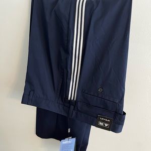 Adidas Navy 3 Stripe Golf Climacool Flat Front Pants 42 x 32. New w. Tags